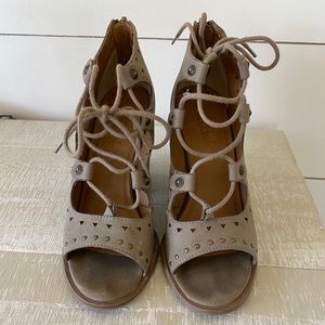 Lace up Heels- Zip Backs